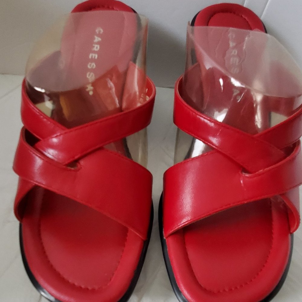 Caressa Red Kid Wedge